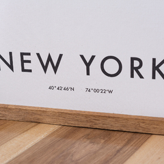 Cuadro Con Mapa Estampado En Tela - New York, London, Paris - Capaz Que Vuelvo