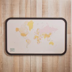 Cuadro planisferio 'Living la vida' para marcar lugares visitados - tienda online
