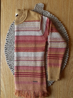Art. 3664 SWEATER RAYADO CON FLECOS EN BAJO - Mabco Sweaters