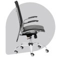 Sillón Miró cromado, con regulación neumática y mecanismo asyncro para reclinación con múltiples posiciones. Color negro - comprar online