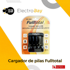 Cargador de Pilas AAA y AA Micro USB Fulltotal