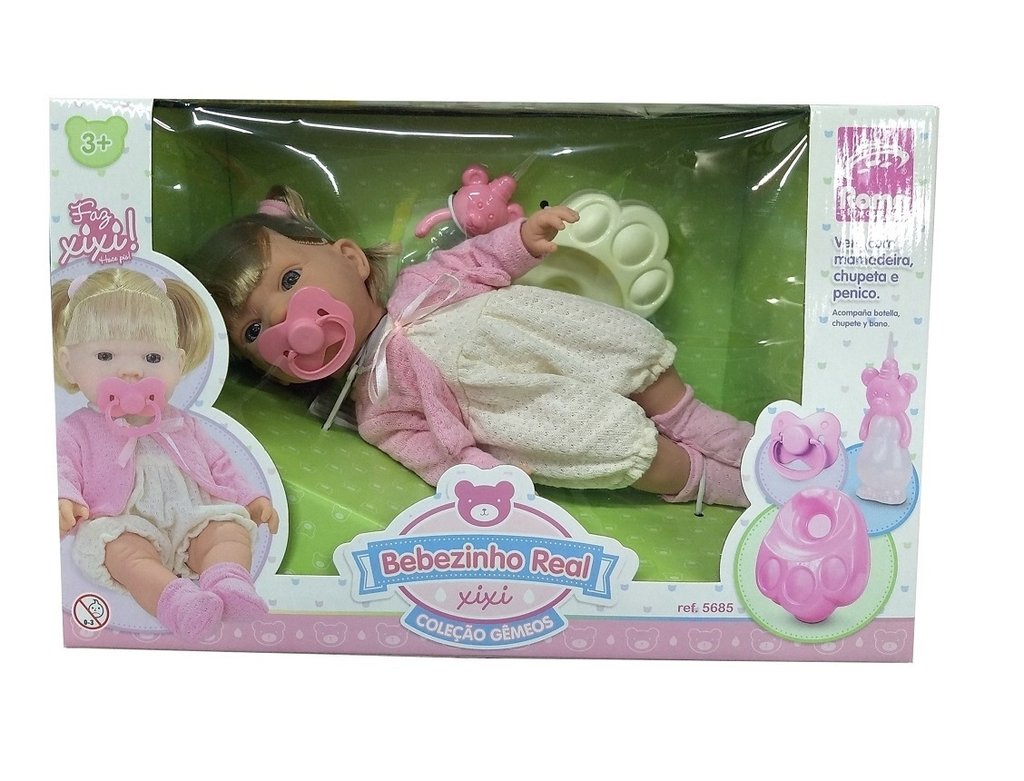 Bebê Menino Boneca Tipo Reborn Bebezinho Real Faz Xixi em Promoção