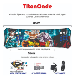 Fliperama Portátil Titan Cade 85cm, Sensor - Dragon Ball S