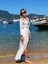 Chemisie Longo Grécia off white M - Stelli Resort & Beach Wear
