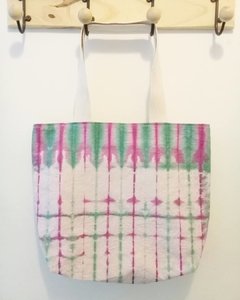 Bolso Tote bag shibori Rubi+Verde - comprar online