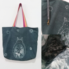 Bolso Tote bag Totoro Gris oscuro - comprar online