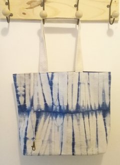 Bolso Tote bag shibori Blue Bamboo