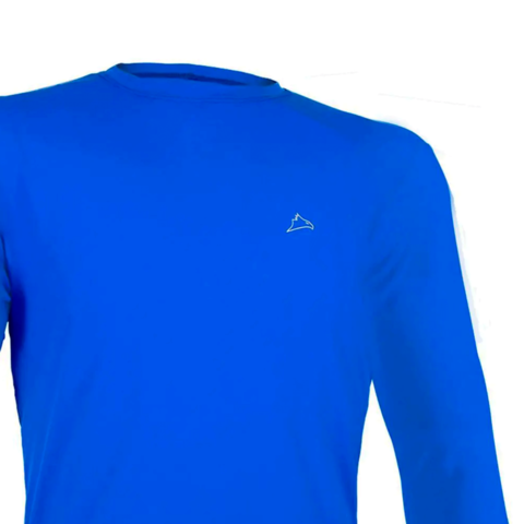 Camiseta Dry Cool ML Azul Masculina - Conquista - comprar online