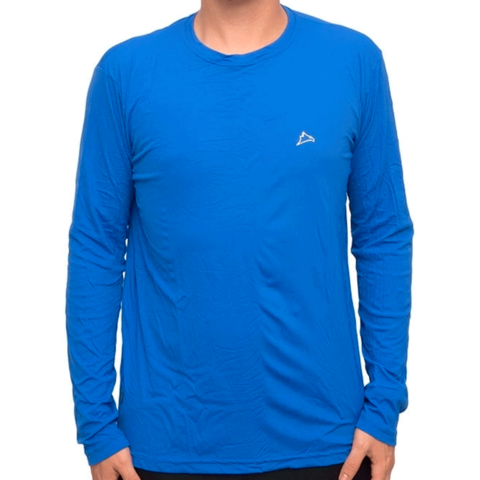 Camiseta Dry Cool ML Azul Masculina - Conquista na internet