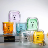 TAZA DOBLE VIDRIO TEDDY COLOR