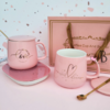 TAZA CON TAPA Y CALENTADOR LOVE
