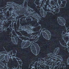 Denim elastizado rosas - Dakuba