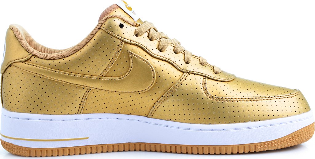 NIKE AIR FORCE 1 LOW GS METALLIC GOLD - jr sport