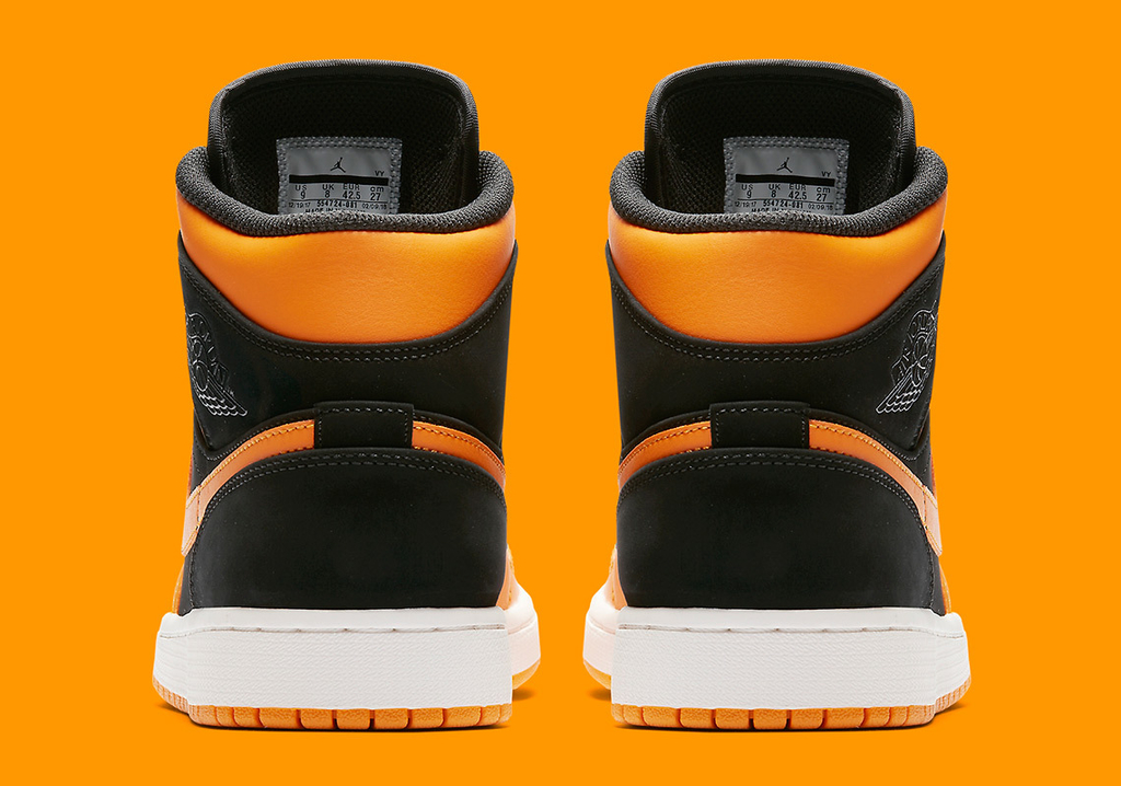 Air Jordan Retro 1 Mid Black Orange Peel - jr sport