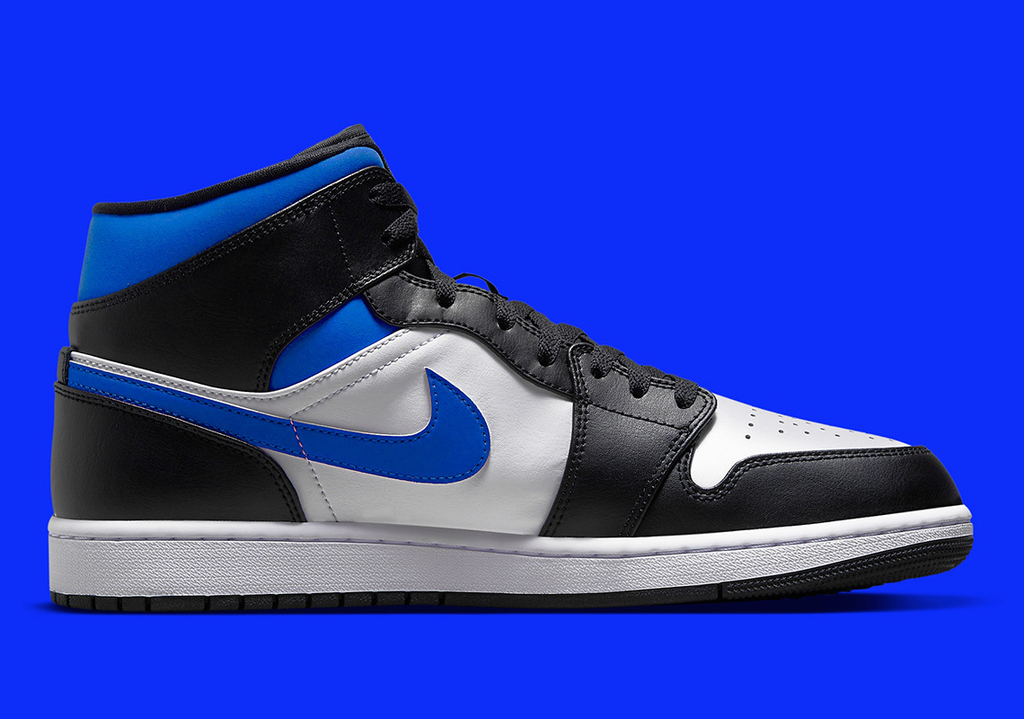 AIR Jordan RETRO 1 Mid White Black Racer Blue(2021)
