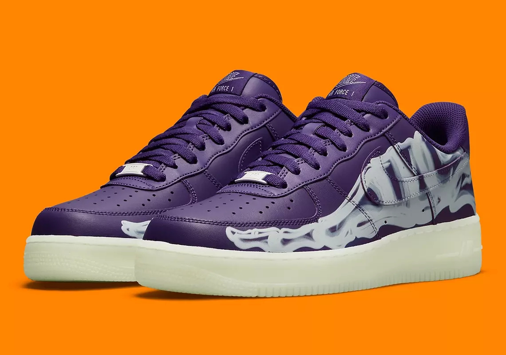 Nike Air Force 1 Low '07 QS Purple Skeleton Halloween(2021)