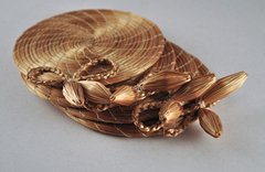 Porta Copo Coquinhos Capim Dourado - costura fio de cera creme (Preço Unitário) na internet