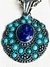 COLLAR ADIL- AZUL (Joyería artesanal marroquí: plata Beréber y piedras naturales) - NARAK