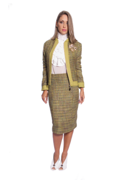 Casaqueto esportivo em tweed com zíper - comprar online