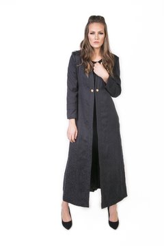 Casaco longo em jacquard