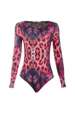 Body em lycra com detalhe em tela nas costas e braços na internet