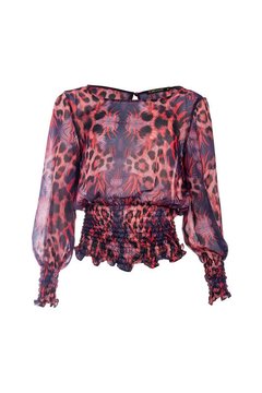 Blusa em musseline de seda com cintura em lastex - Donna Brasiliana