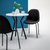 SILLA NINA TAPIZADA BASE NEGRA O GRIS