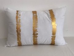 ALMOHADON TUSOR RECTANGULAR CON RAYAS FINAS - comprar online