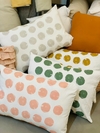 ALMOHADON TUSOR ESTAMPADO CON CIRCULOS