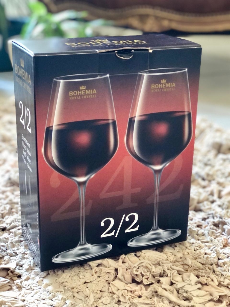 Set de 4 Copas Vino Tinto Roja 580 ml