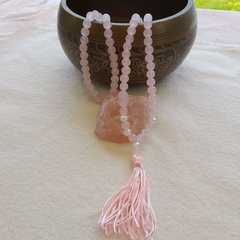 Japa-Mala de Cuarzo Rosa