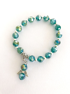 Pulsera de Cristales Rayo Verde