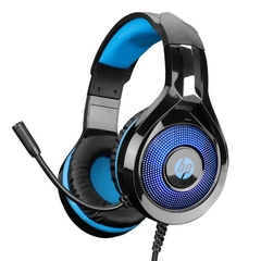 AURICULARES C/MIC HP DHE-8010 HEADPHONE USB+3.5 LUZ LED