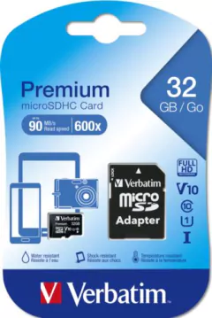 VERBATIM MICRO SD 32 GB. CLASE 10