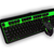 Combo Noganet Teclado Mouse Inalámbrico Gamer Color Verde
