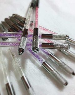 Pluma Microblading Tebori Doble Punta Cristales