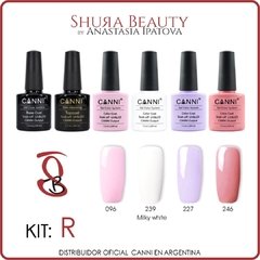 ¡OFERTA! - Kit 4 Colores Esmalte Canni Gel UV/LED + Top + Base - - Shura Beauty