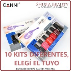 ¡OFERTA! - Kit 4 Colores Esmalte Canni Gel UV/LED + Top + Base -