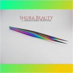 Pinza "Recta" Arcoiris para extensión de pestañas - comprar online