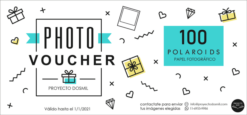 microscópico estilo anunciar Voucher para imprimir 100 fotos Polaroid en Papel Fotográfico