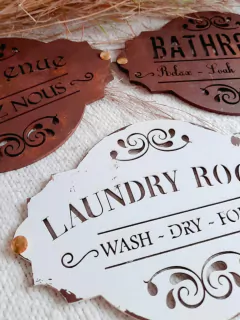 Cartel "BATHROOM" - comprar online