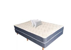 COMBO PARMA -- COLCHON Y SOMMIER UNA PLAZA Y MEDIA DE RESORTES 90 X 190 + 1 RESPALDO + 1 SABANA + 1 ACOLCHADO + 1 ALMOHADA en internet