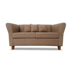 Sillón Trento de 2 cuerpos tapizado en chenille más 4 almohadones decorativos