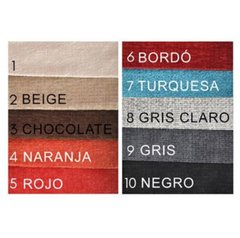 Futón Premium 3 cuerpos tapizado en Chenille más mesa y 2 puf - comprar online