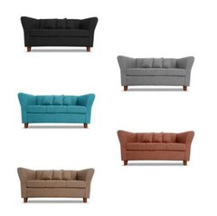 Sillón Trento de 3 cuerpos tapizado en chenille más 4 almohadones decorativos - comprar online