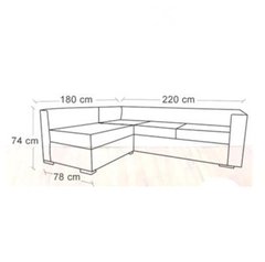 Sillón esquinero Roma, tapizado en pana o lino - tienda PRODOTTO