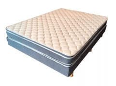 COLCHON Y SOMMIER ESPUMA 2 PLAZAS 140 X 190