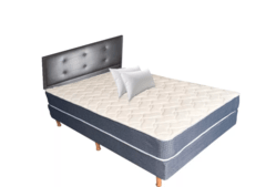 COMBO TURIN -- COLCHON Y SOMMIER 2 PLAZAS EN ESPUMA + 1 RESPALDO + 1 COLCHA + 1 CUBRE COLCHON + 2 ALMOHADAS - comprar online