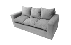 Imagen de Sillon Sofa 3 Cuerpos Chenille Doble Almohadon Placa Soft