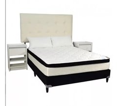 COMBO Milan -- Colchon y Sommier 2 Plazas En Espuma + 1 Respaldo 2 Plazas con 6 botones - comprar online
